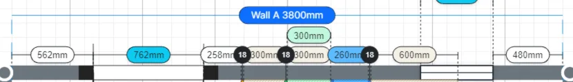 Plan view with dimensions